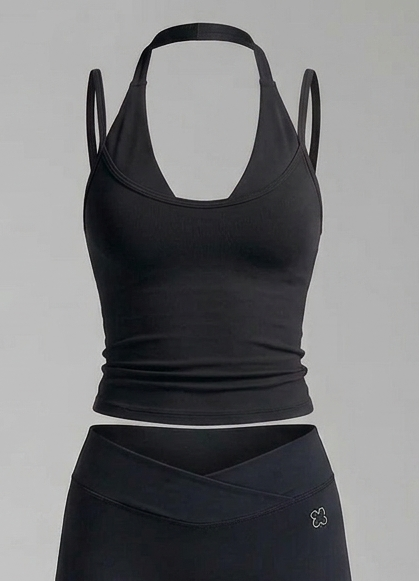 MUSE DUAL FORM TANK TOP - Jet Black