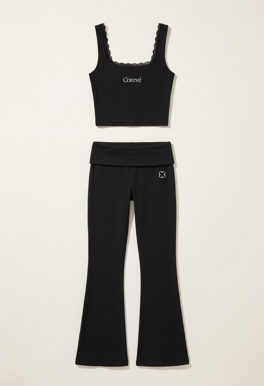 POISE CHARCOAL FLARE PANTS