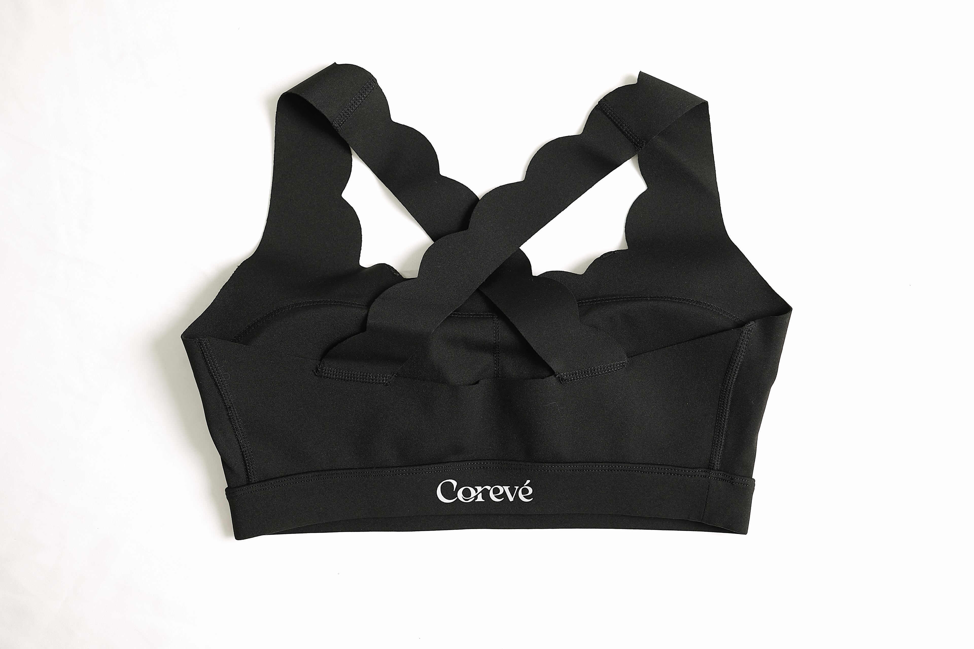 CORE LUXE CROSSBACK TOP CHARCOAL