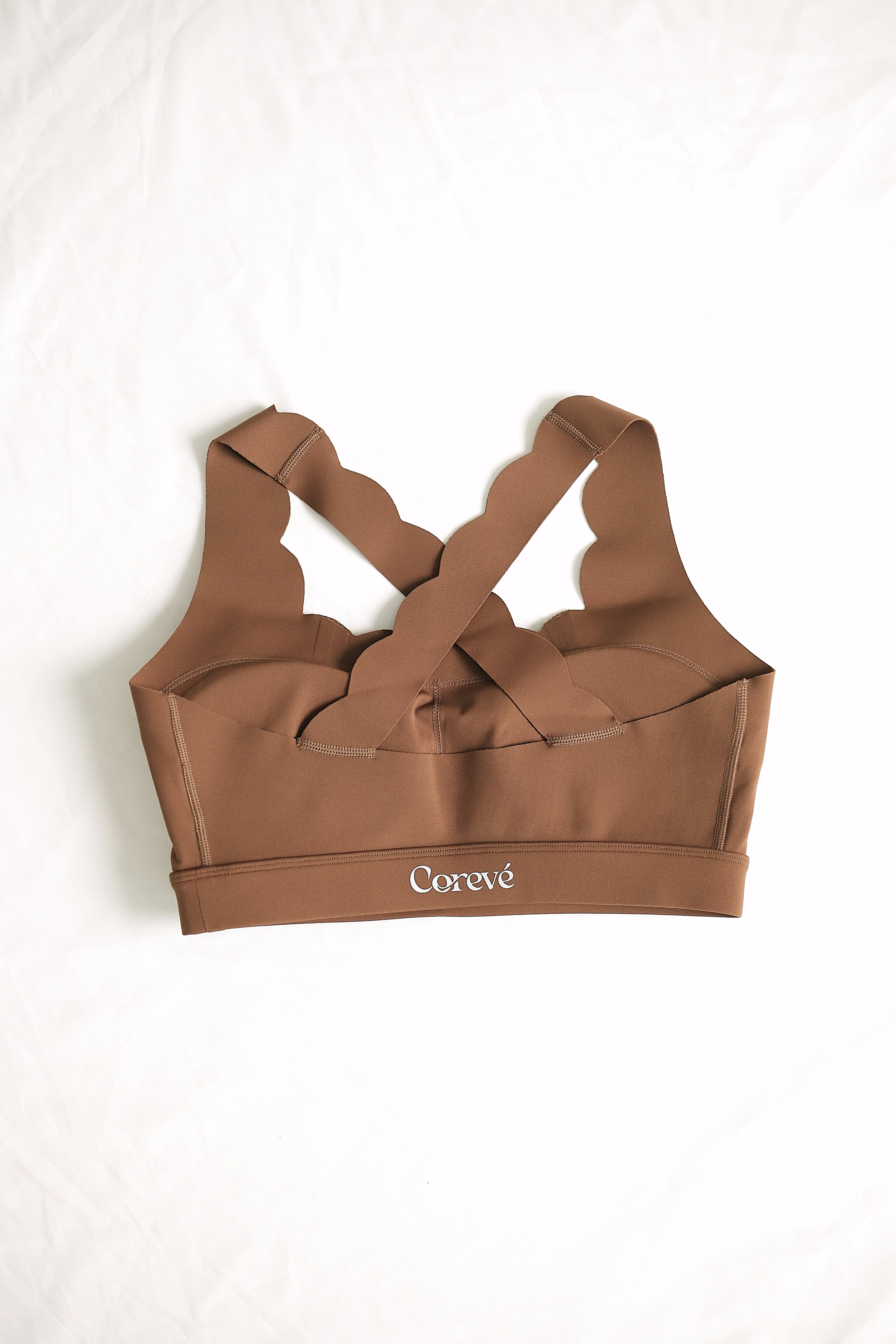 CORE LUXE CROSSBACK TOP CHESTNUT