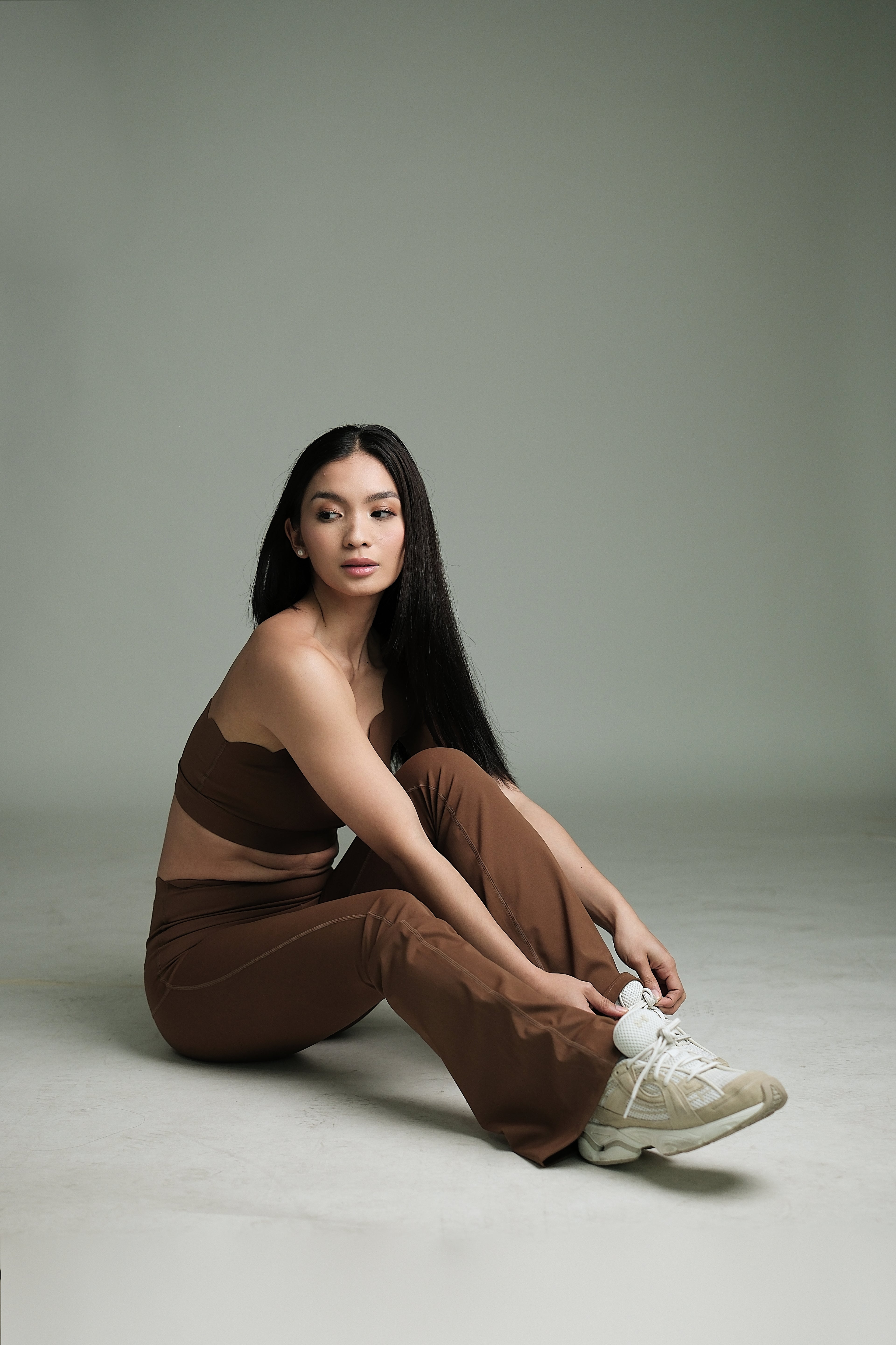 CORE LUXE FLARED PANTS CHESTNUT