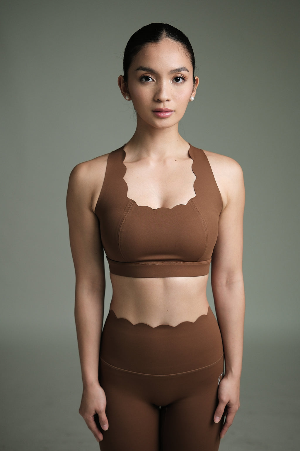 CORE LUXE CROSSBACK TOP CHESTNUT