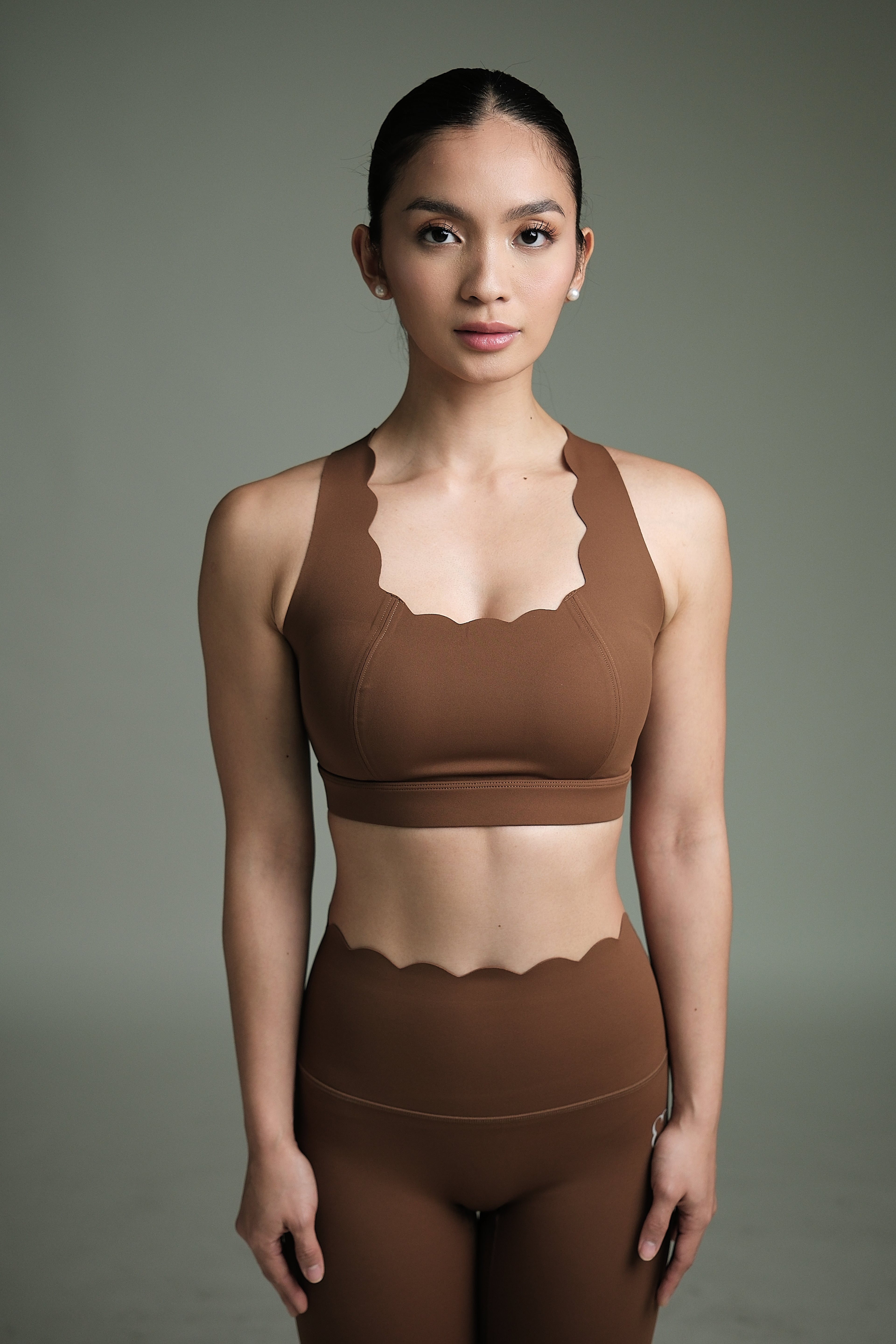 CORE LUXE CROSSBACK TOP CHESTNUT