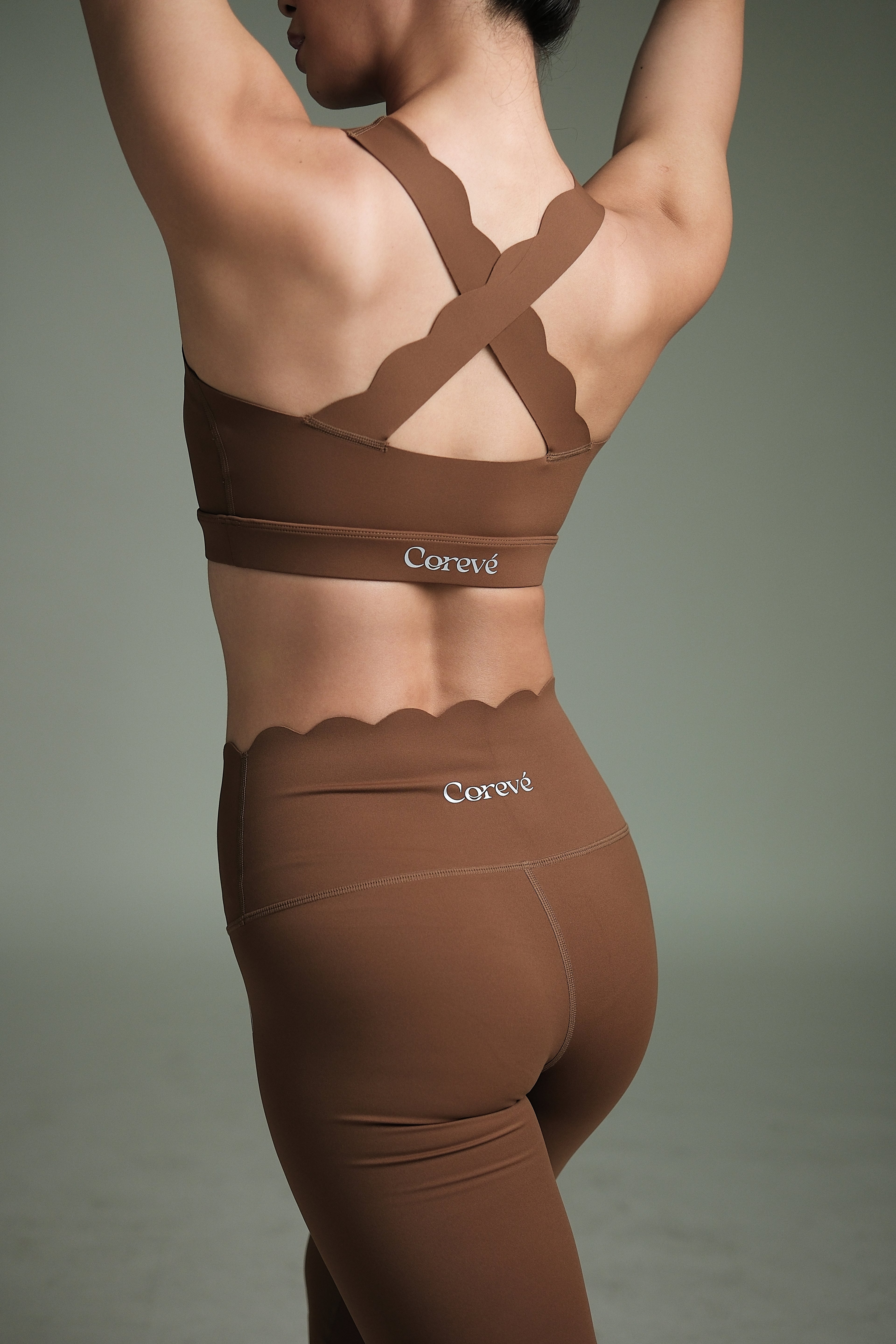 CORE LUXE CROSSBACK TOP CHESTNUT