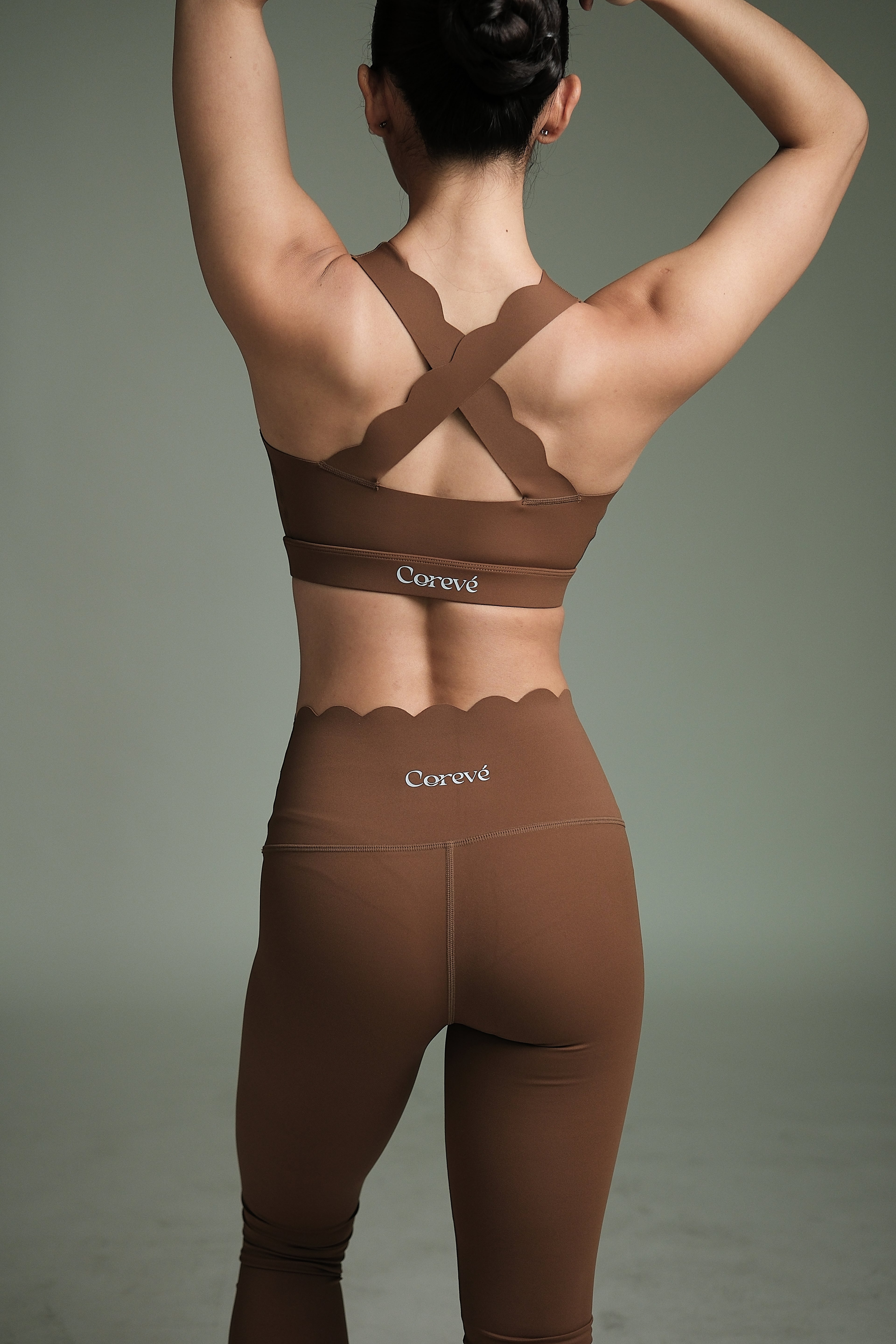 CORE LUXE CROSSBACK TOP CHESTNUT