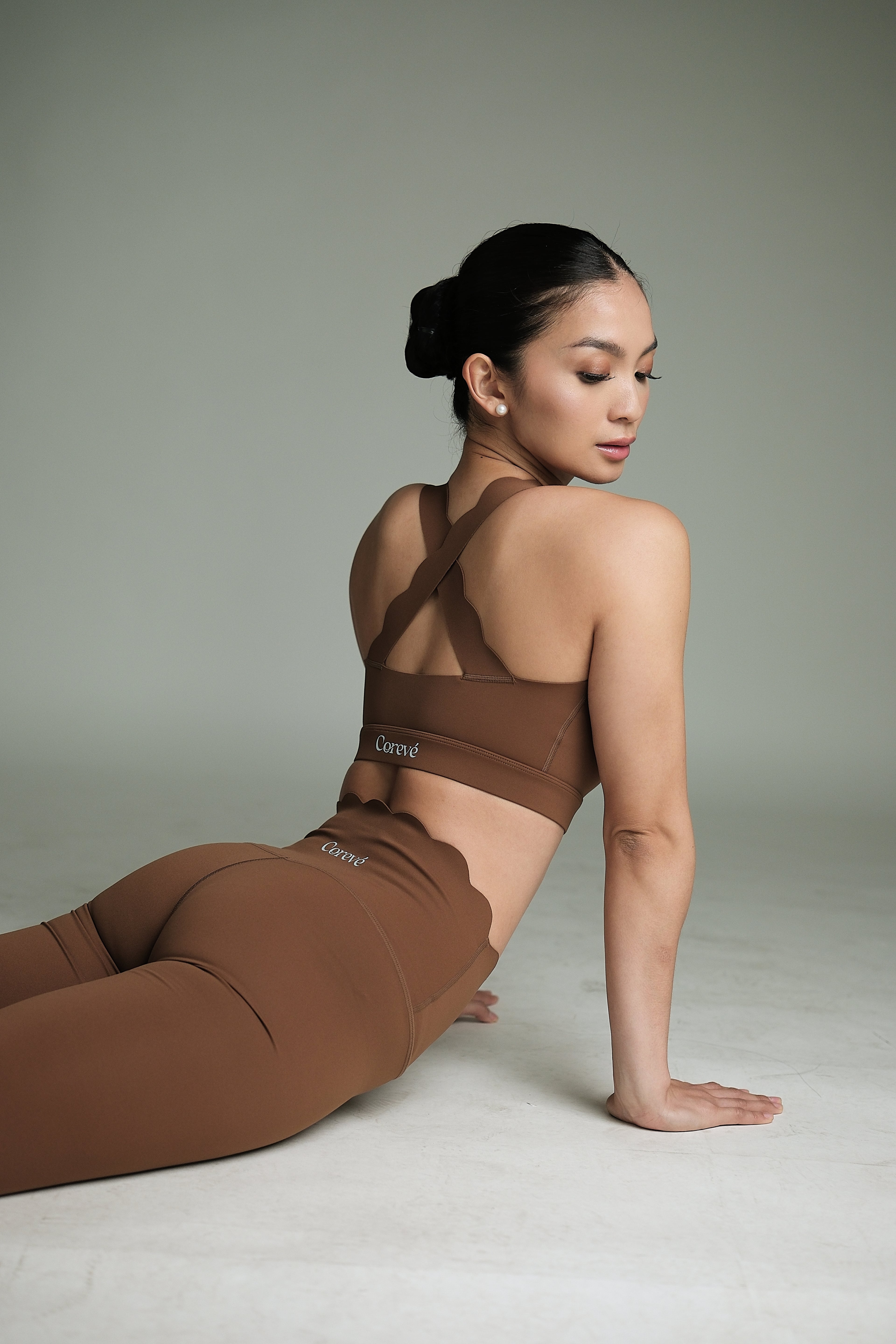 CORE LUXE SCULPTING LEGGINGS CHESTNUT