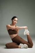 CORE LUXE SCULPTING LEGGINGS CHESTNUT